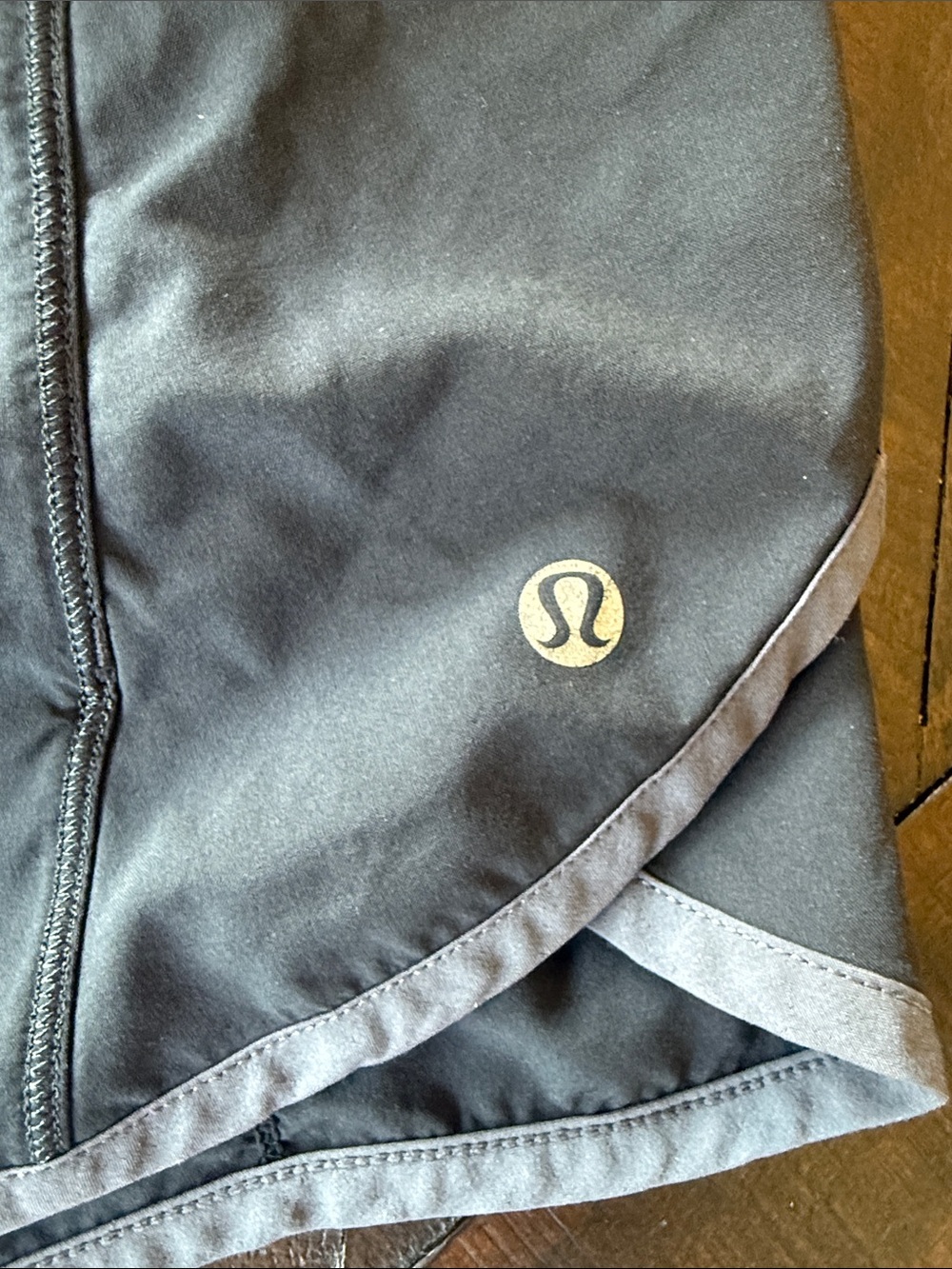 lululemon athletica Women's Black and Gray Athletic Shorts - Picture 2 of 4